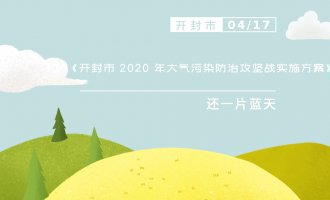 《开封市 2020 年大气污染防治攻坚战实施方案》发布！